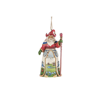 Jim Shore Heartwood Creek Dutch Santa Hanging Christmas Figurine Ornament 4.5in H