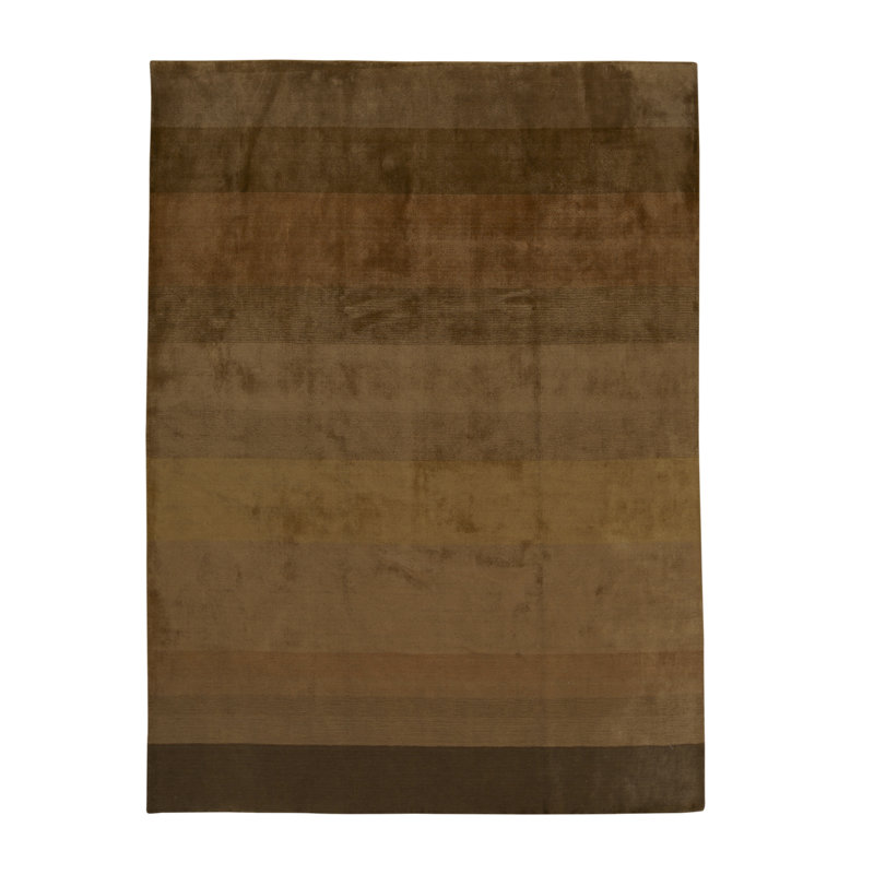Ecco Gabeh Wool Striped Area Rug in Brown