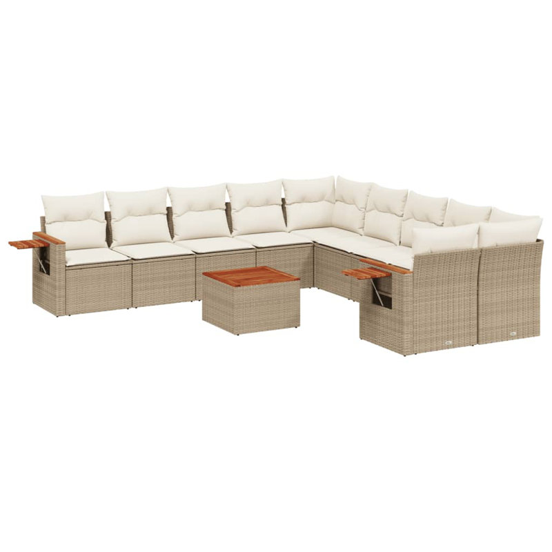 Ensemble de canapé de jardin Vidaxl beige