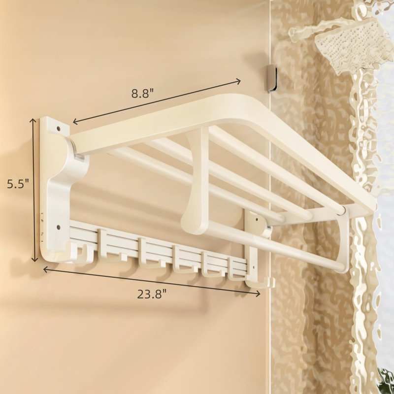 1 Towel Rack, Cream White