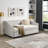 Twin Size Daybed With Twin Size Trundle Upholstered Tufted Sofa Bed, With Button On Back And Nail On Waved Shape Arms (80.5"X41"X30.5")-1238455642-1238455640