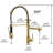 Commercial Style Pull Down Kitchen Faucet, Single Handle Spring Spout Kitchen Sink Faucet-125337517