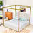 Upholstery Canopy Platform Bed with Headboard-81842946-81842948
