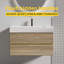 Meuble-lavabo mural flottant avec lavabo à quartz et tiroirs souples