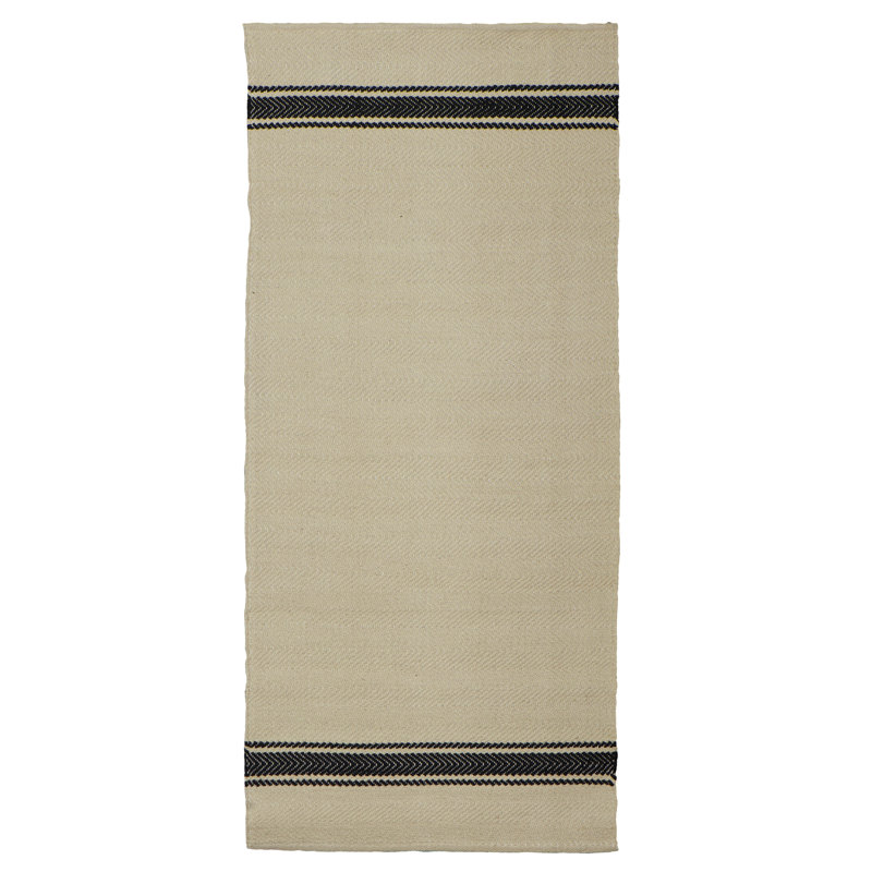 Ferncliff Runner cm Striped Cotton Area Rug, Runner 60 x 140cm