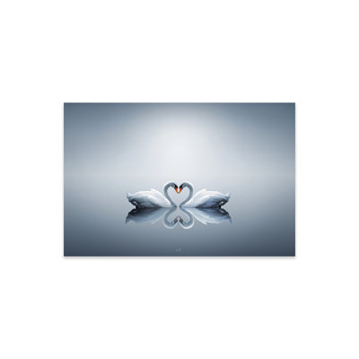 Love Swans by Kathrin Federer - Unframed Print