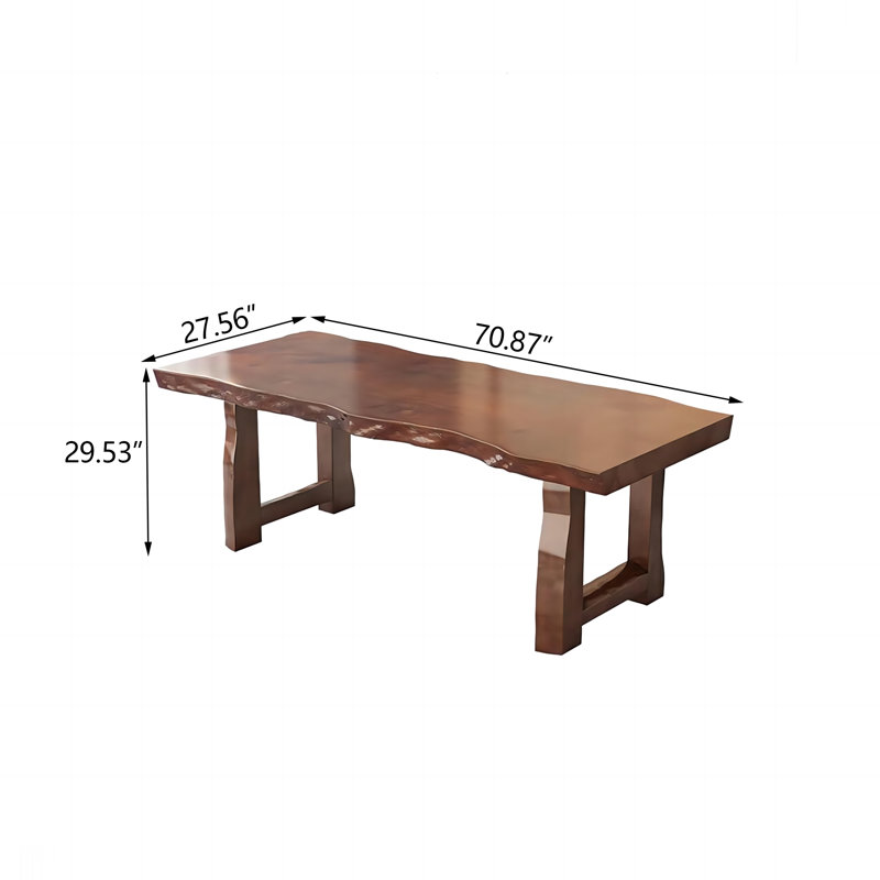 Rectangle Solid Wood Writing Desk, 29.53" H x 70.87" W x 27.56" D