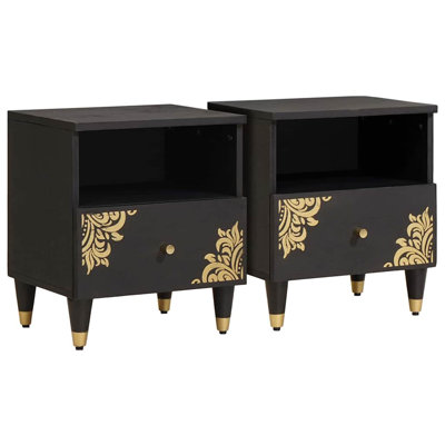 40cm W Solid Wood Bedside Table