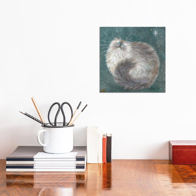 Silverpoint On Teal by Kim Haskins - Wrapped Canvas Gallery-Wrapped Canvas Giclée