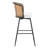 Cane Back Swivel Upholstered Stool-310099302-310099303-323371339