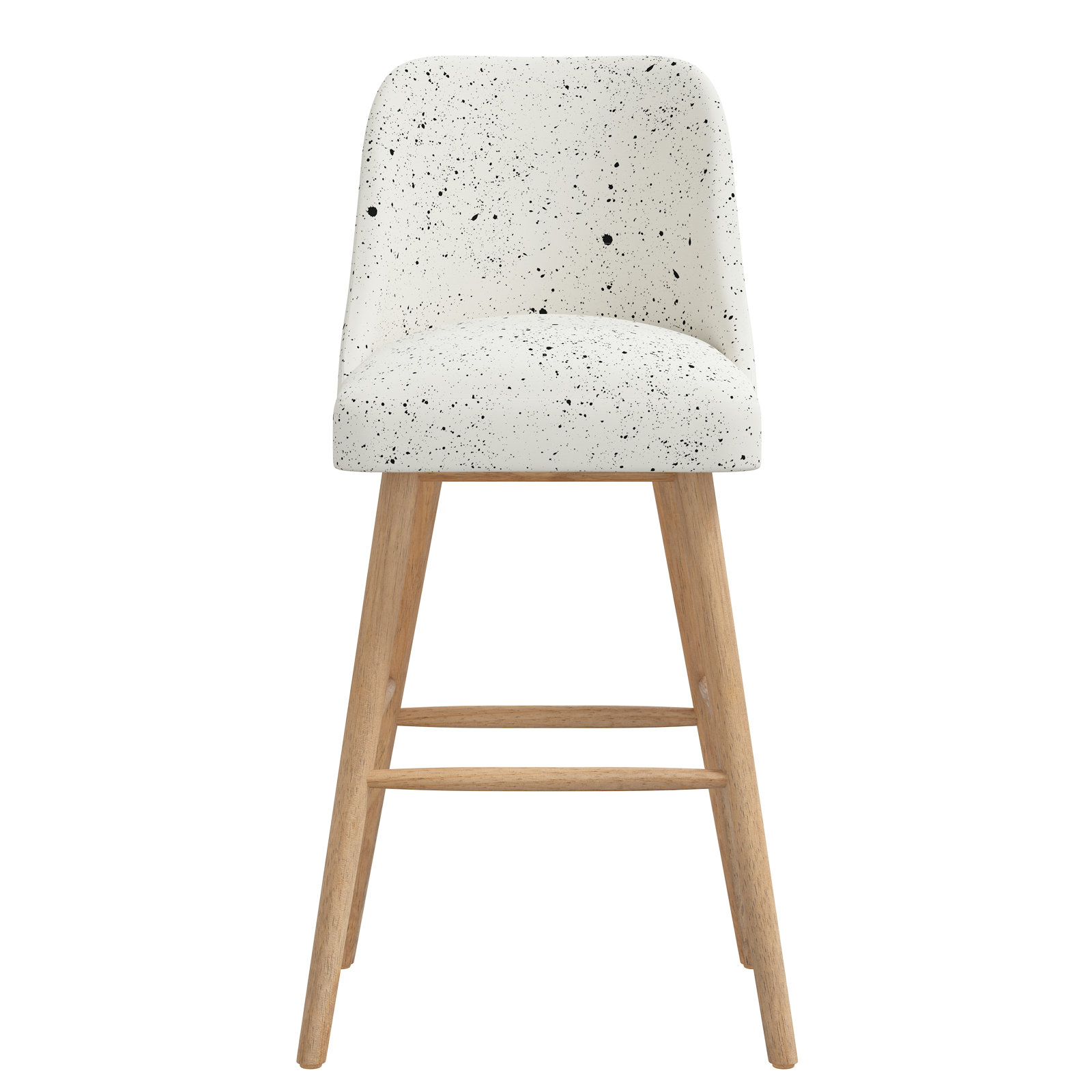 Gallie Bar & Counter Stool, Bar Stool (31” Seat Height), Natural, Splatter Ink