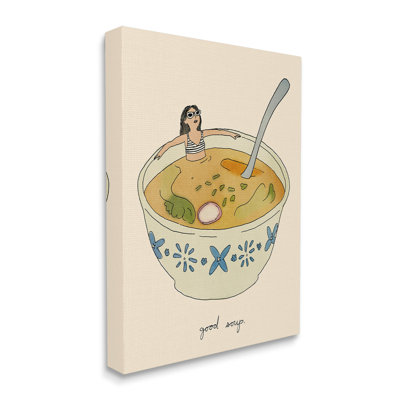 Girl Bathing In Soup Canvas Wall Art Design By Victoria Barnes