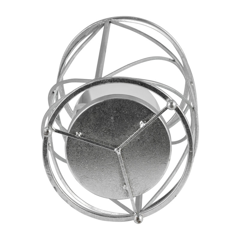 Silver Metal 13" Tabletop Hurricane Candle Holder