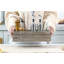 Porte-papier hygiénique en bois rustique, décor de salle de bain de ferme, panier de réservoir de toilette, contenant de rangement décoratif (gris rustique)