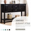 Console en bois massif avec tablette, polyvalente - Design
