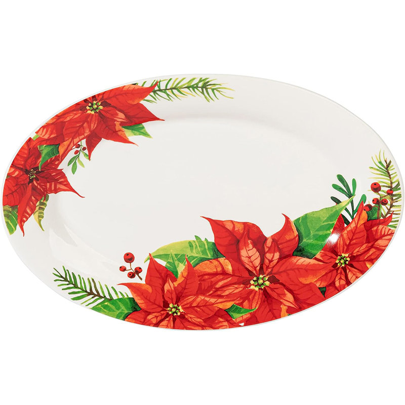 Ensemble de service et d'accessoires Gibson Home Magic Poinsettia, 4 pièces
