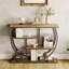 39 in Modern Console Table for Entryway, 4 Tier Hallway Table with Storage-1158966919-1158967672