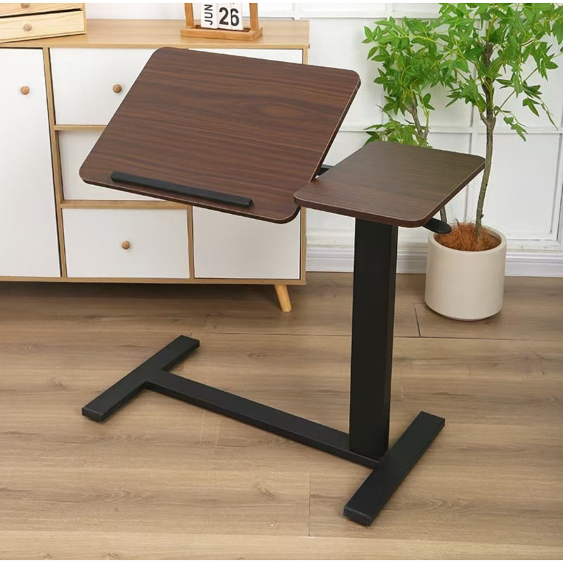 Table de lit mobile inclinable | Support pour ordinateur portable pliable et réglable en hauteur avec roulettes pour lit et canapé