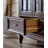 American-Style Vintage Cherry Wood Bookcase With Glass Doors And Floor-To-Ceiling Design