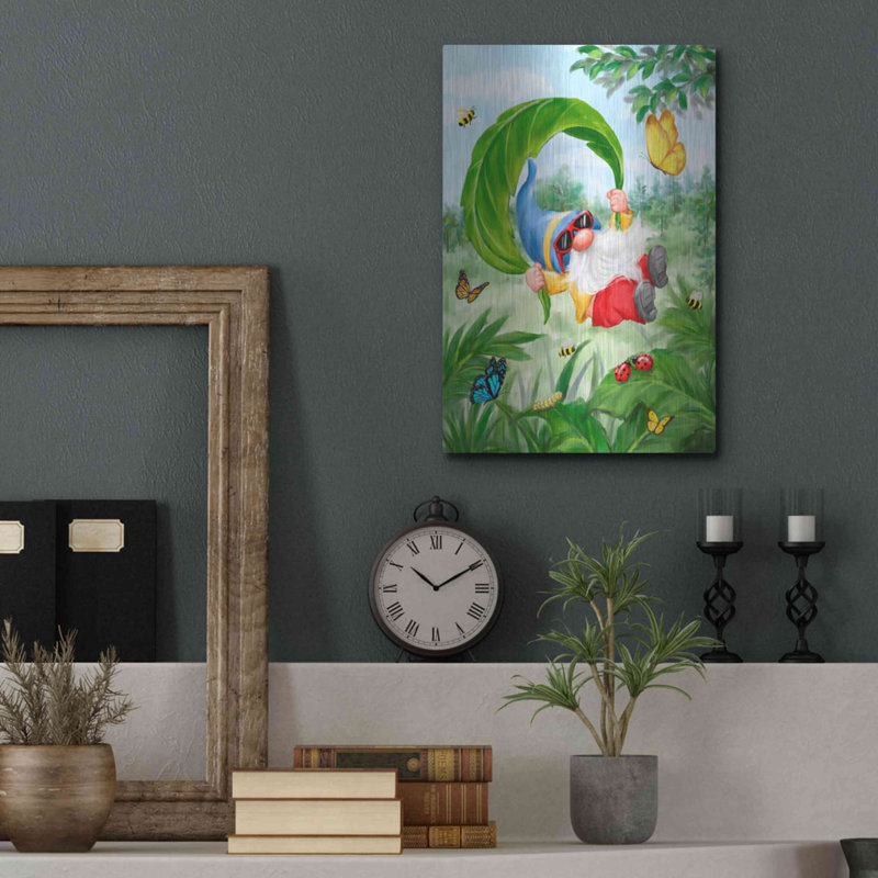 " Gnome Parachute " by Makiko, 16" H x 12" W