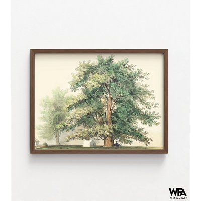 Arbre magique, reproduction d'art, affiche encadrée, art mural de plantes vertes, impression d'affiche de feuilles, grand arbre, reproduction de peinture à l'huile, art mural encadré