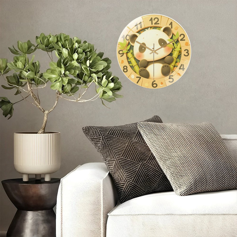 Jolie horloge murale panda 12 po