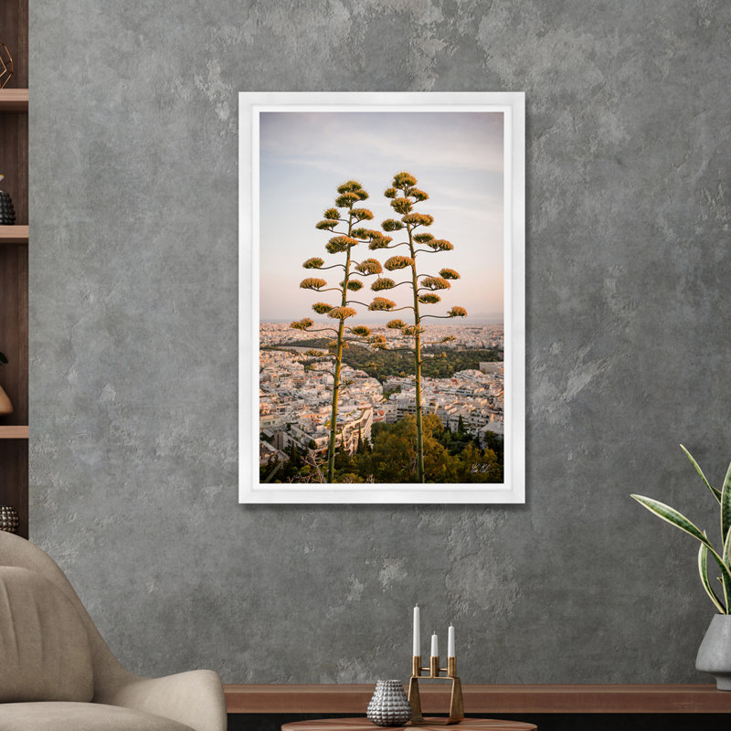 Agave sur les hauteurs d'Athènes II, Blanc, H 42 po x l 29 po x P 1,5 po