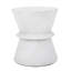 Boîte latérale extérieure en béton léger. Forme élégante. L 15,44 po x P 15,44 po x H 17,72 po, blanc antique, permet de ranger des articles à l'extérieur de la base de table. Fonctionnalité de soutien