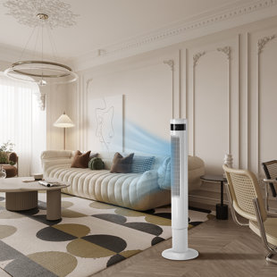 Antarctic Star Tower Fans for Home, 43" Standing Floor Fan with Remote, 85° Oscillating Fan, 24 ft/s High Velocity, LED Display |  3 Speeds, 3 Modes, 12H Timer| Whisper-Quiet Bedroom
