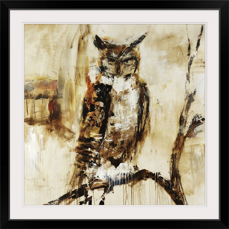 'owley Par Jodi Maas Peinture Impression, 20" H x 20" L x 1,5" D, Toile