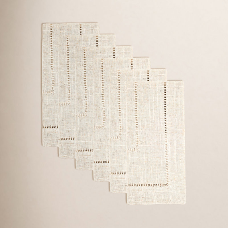 Ensemble de 12 serviettes en lin à mélange de lin Toscana, L 22 po x L 22 po