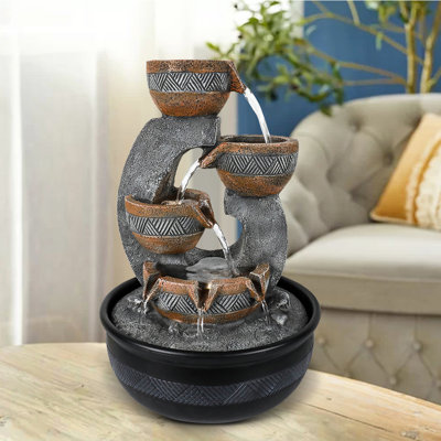 Osbonre Handcrafted Indoor Fountain with Lights