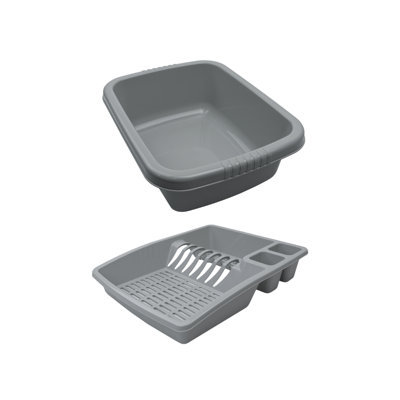 Washing up bowl and draining rack