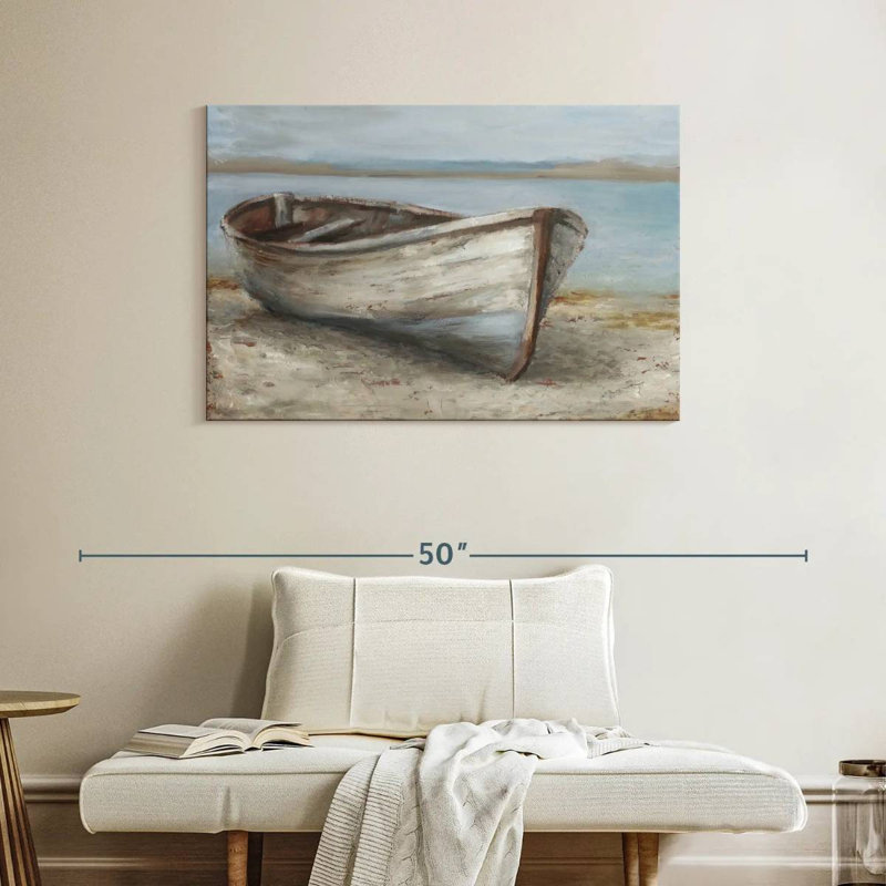 Bateau Mehar blanchi I, H 26 po x l 39 po