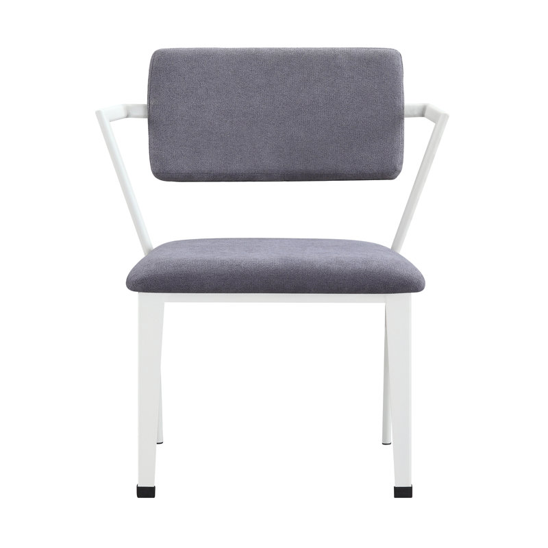 Chaise de bureau en tissu et finition, White