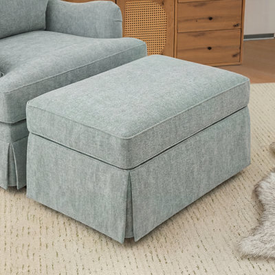 30.3'' W Skirted Upholstered Storage Ottoman