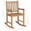 Chaise berçante en bois de teck massif