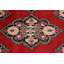 Tapis décoratif en laine rouge de conception unique 3 pi 10 po x 5 pi 5 po noué à la main New Age Sarouk