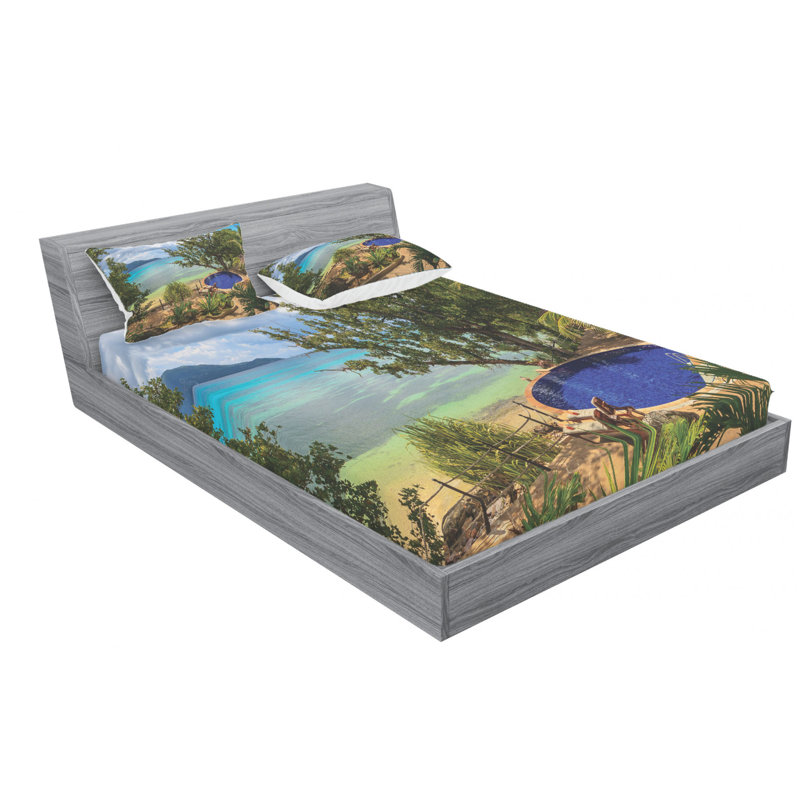 Microfiber Sheet Set, Queen Sheet Set with Fitted Sheet