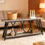 Table de couloir à 2 niveaux, console rétro, canapé robuste, table d'appoint-2091216281