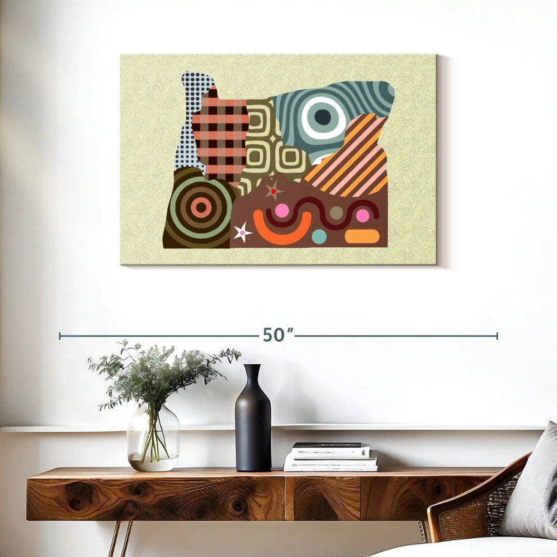 Oregon State Map, 24" H x 36" W