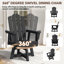 Chaise Adirondack pivotante en plastique noir PEHD-132055737