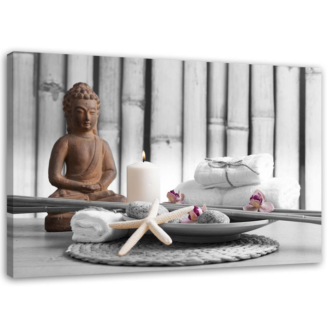 Leinwandbild Buddha Brown Zen Spa