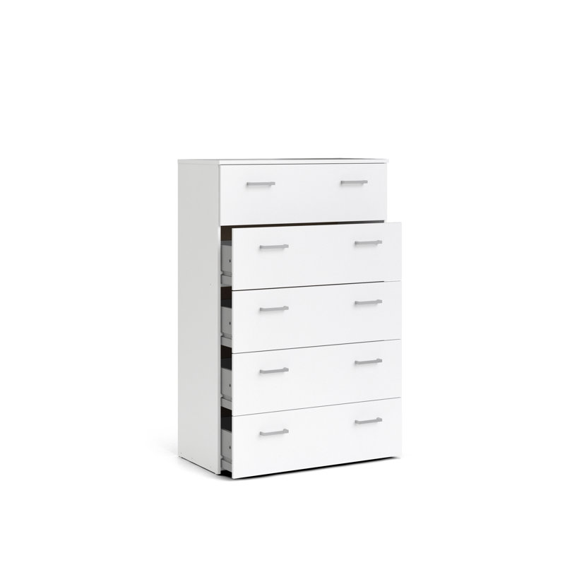 Orval 74.1cm W 5 - Drawer Chest of Drawers, White