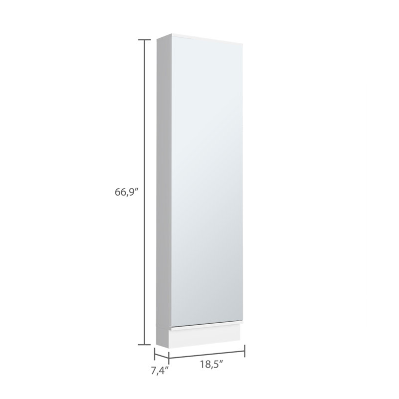 10 Pair Shoe Storage Cabinet, White