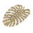 24.8X17.3X2" Gold Monstera Leaf Wall Décor