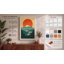 Mountain Under Red Sun Japandi - Wrapped Canvas-131761598-131761600