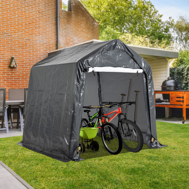 Polypropylene Portable Storage Shed, 84.60" H x 70.80" W x 70.80" D