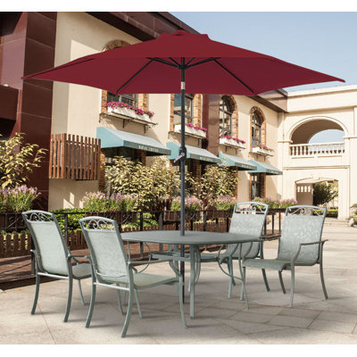 Pruett 3m Traditional Parasol Wine Red