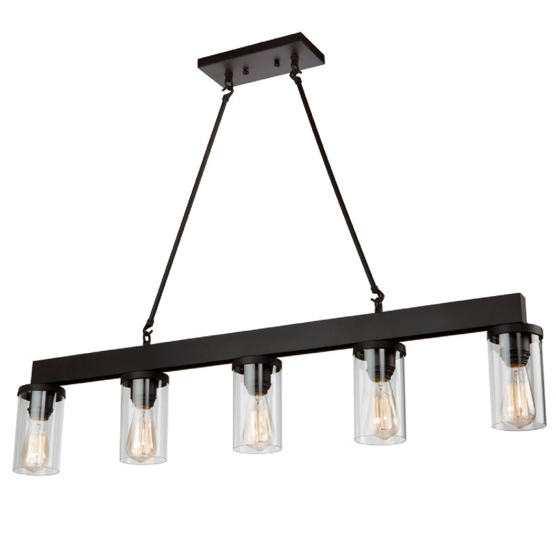 Menlo Park 5 - Light Dimmable Kitchen Island Cylinder Chandelier